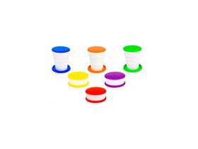 Copo Retrátil escolar infantil pacote com 6 unidades coloridos - Ifernandes