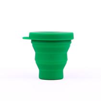 Copo Reutilizável de Silicone Retrátil 480 Ml - Verde