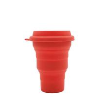 Copo Reutilizável de Silicone Retrátil 480 Ml - Vermelho