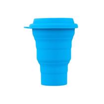 Copo Reutilizável Silicone Sustentável Azul Silicup 480 Ml