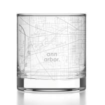 Copo Rocks Well Told Mapa de Ann Arbor 325ml Transparente Copo Rocks Well Told Mapa de Ann Arbor 325ml Transparente
