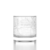 Copo Rocks Well Told Mapa de Los Angeles 325ml Transparente