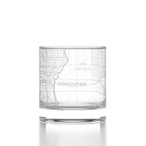 Copo Rocks Well Told Mapa de Milwaukee 325ml Transparente Copo Rocks Well Told Mapa de Milwaukee 325ml Transparente