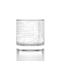 Copo Rocks Well Told Mapa de St. Louis 325ml Transparente Copo Rocks Well Told Mapa de St. Louis 325ml Transparente