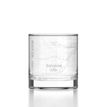 Copo Rocks Well Told Mapa de Traverse City 325ml Transparente Copo Rocks Well Told Mapa de Traverse City 325ml Transparente