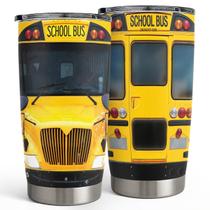 Copo SANDJEST Bus Driver School Bus Bus 590ml em aço inoxidável
