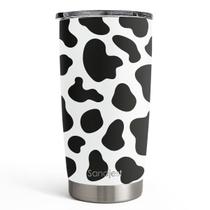 Copo SANDJEST Cow Print 600ml isolado em aço inoxidável Copo SANDJEST Cow Print 600ml isolado em aço inoxidável