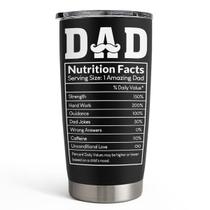 Copo SANDJEST Dad Nutrition Facts 600mL em aço inoxidável