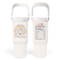 Copo SANDJEST de 30 onças com alça de aço inoxidável Flip Straw