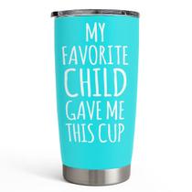 Copo SANDJEST Mom My Favorite Child me deu 600 ml isolado Copo SANDJEST Mom My Favorite Child me deu 600 ml isolado