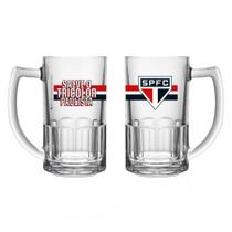 Copo São Paulo Caneca de Chopp Cerveja Time de Futebol 340ml Vidro Oficial