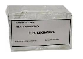 Copo Shabat Castiçal Menora - Caixa Com 4 Unidades