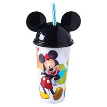 Copo Shake Infantil Disney, Tampa com Orelha, Mickey Minnie - Plasútil