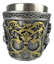 Copo Shot Dosador Medieval Guerreiros Templários Inox 30Ml Copo Shot Dosador Medieval Guerreiros Templários Inox 30Ml