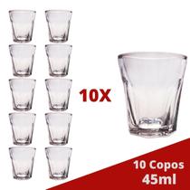 Copo Shot Dose 45mL Vidro Cachaça Tequila Vodka Bar 10 un