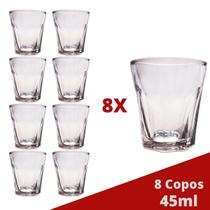 Copo Shot Dose 45mL Vidro Cachaça Tequila Vodka Bar 8 un