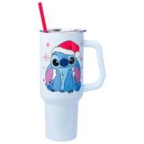 Copo Silver Buffalo Disney Lilo and Stitch de 1,2 L com canudo