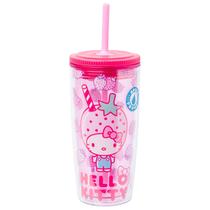 Copo Silver Buffalo Hello Kitty Morango 600ml