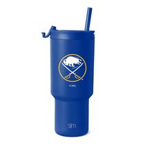 Copo Simple Modern NHL Buffalo Sabres 900ml - com Tampa e Canudo Copo Simple Modern NHL Buffalo Sabres 900ml - com Tampa e Canudo
