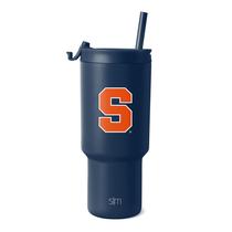 Copo Simple Modern Syracuse Orange 900ml - com Tampa e Canudos