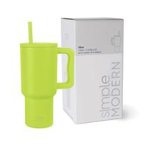 Copo Simple Modern Trek 900ml - Com Alça e Tampa de Palha (Verde) Copo Simple Modern Trek 900ml - Com Alça e Tampa de Palha (Verde)