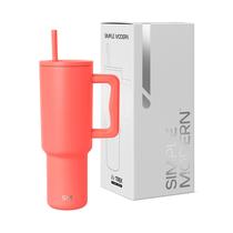 Copo Simple Modern Trek de 1,2 L com alça e tampa de palha Copo Simple Modern Trek de 1,2 L com alça e tampa de palha