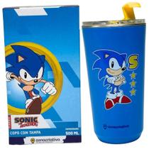 Copo SKY Inox com Tampa 500ML Oficial SONIC - Zona Criativa Copo SKY Inox com Tampa 500ML Oficial SONIC - Zona Criativa