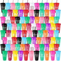 Copo Skylety 700ml com Tampa e Canudo - Kit com 96 Unidades para Lembrancinhas