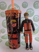 Copo Slim + Boneco - Homem Aranha e Naruto - 350 ml - Ótimo para lembracinha de aniversário