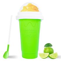 Copo Slushy Maker Hoinvaet Magic Squeeze 400 ml para crianças verde