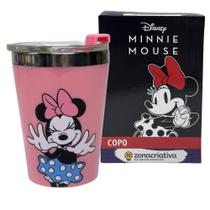 Copo Snap Inox Parede Dupla 300Ml Minnie Mouse Zona Criativa Copo Snap Inox Parede Dupla 300Ml Minnie Mouse Zona Criativa