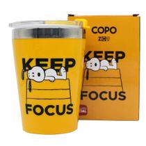Copo Snoopy Keep Focus Semi-térmico 300ml Oficial Peanuts - Zonacriativa
