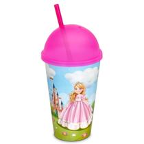 Copo Sorvete Decorado Infantil 550 ml Plástico c/ Tampa Oval e Canudo Copo Sorvete Decorado Infantil 550 ml Plástico c/ Tampa Oval e Canudo