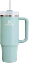 Copo Stanley Quencher H2.0 com alça e canudo de 900 ml de espuma do mar