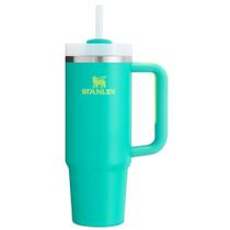 Copo stanley quencher verde tropical teal em aço inox 1,18 litros 08346-00