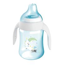 Copo Star Bico Silicone Lolly Kinddy 250ml Azul