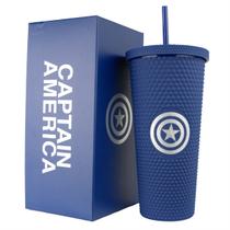 Copo Stiff Capitão América Vingadores Marvel 710ml Com Canudo