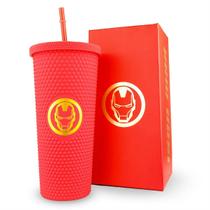 Copo Stiff Homem De Ferro Marvel 710ml Vingadores Com Canudo