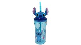 Copo Stitch 3D Infantil Disney c/ Canudo 360ML - Tuut