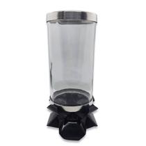 Copo Suporte Vela 7 Dias e Palito Castiçal Alumínio Preto