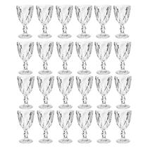 Copo Taça Vidro Diamante Transparente Para Agua 300ml 24Un