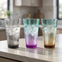 Copo Taiti Bicolor 450ml Ps Cristal Reutilizável E Durável