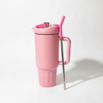 Copo Térmico 1200ml com Canudo Inox MS-972 Copo Térmico 1200ml com Canudo Inox MS-972