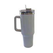 Copo Térmico 1200ml Milemon Canudo e Alça Liso Branco
