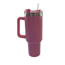 Copo Térmico 1200ml Milemon Canudo e Alça Liso Rosa Copo Térmico 1200ml Milemon Canudo e Alça Liso Rosa