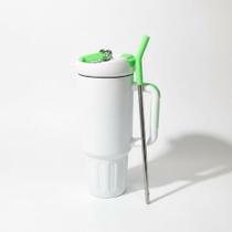 Copo Térmico 1200ml MS-972 Inox Portátil Garrafa Inoxidável com Tampa 2 Funções e Canudo Inox