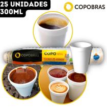 Copo Térmico 300 Isopor Bebidas Quentes Frias Chá Café - 300ml - 25 Unidades - copobras