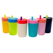 Copo Térmico 300Ml Com Isolamento Em Aço Inox 304 Ideal Para Crianças Com Cores Divertidas Bico de Silicone Livre BPA