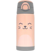 Copo Térmico 400ML Com Parede Dupla em Aço Inoxidável e Canudo Gumy Pessego - Hora do Lanche - Garrafinha Térmica - Buba Copo Térmico 400ML Com Parede Dupla em Aço Inoxidável e Canudo Gumy Pessego - Hora do Lanche - Garrafinha Térmica - Buba