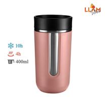 Copo Térmico 400ml com Tampa Antivazamento em Aço Inox Parede Dupla - LLAM Store